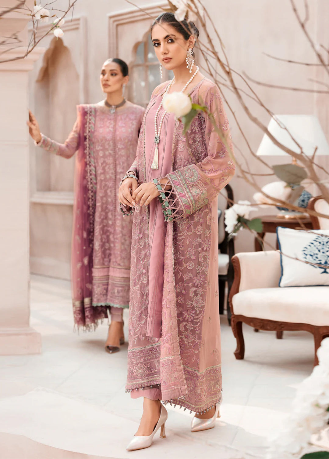 Xenia Formal Unstitched Luxury Chiffon Suits 3 Piece XE25FL Nizha - Formals Collection