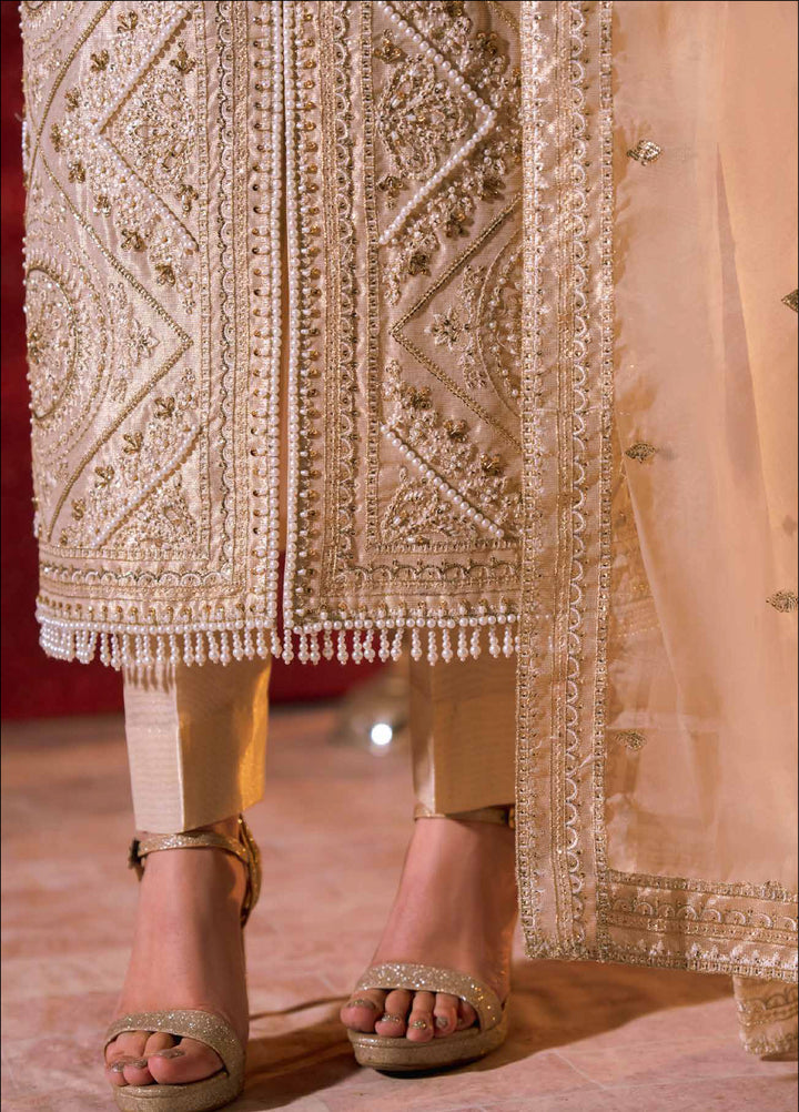 Zarmina by Zariya Unstitched Embroidered Gold Lama 3 Piece Suit ZRY26UZ ZB50045 - Festive Collection