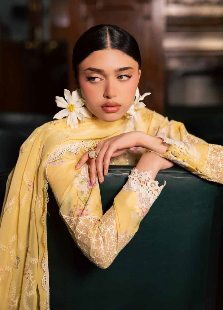 Maya by Nureh Unstitched Embroidered Luxury Lawn 3 Piece Suit NU26ULM NS-168 - Summer Collection