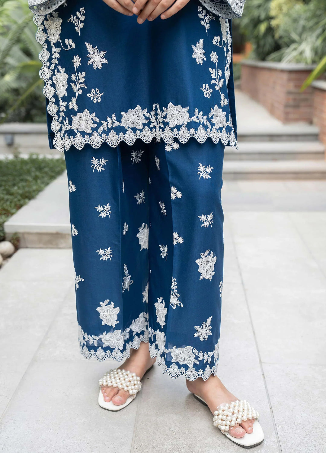 Solid Story by Panache Pret Solids Lawn 2 Piece Blue Petal