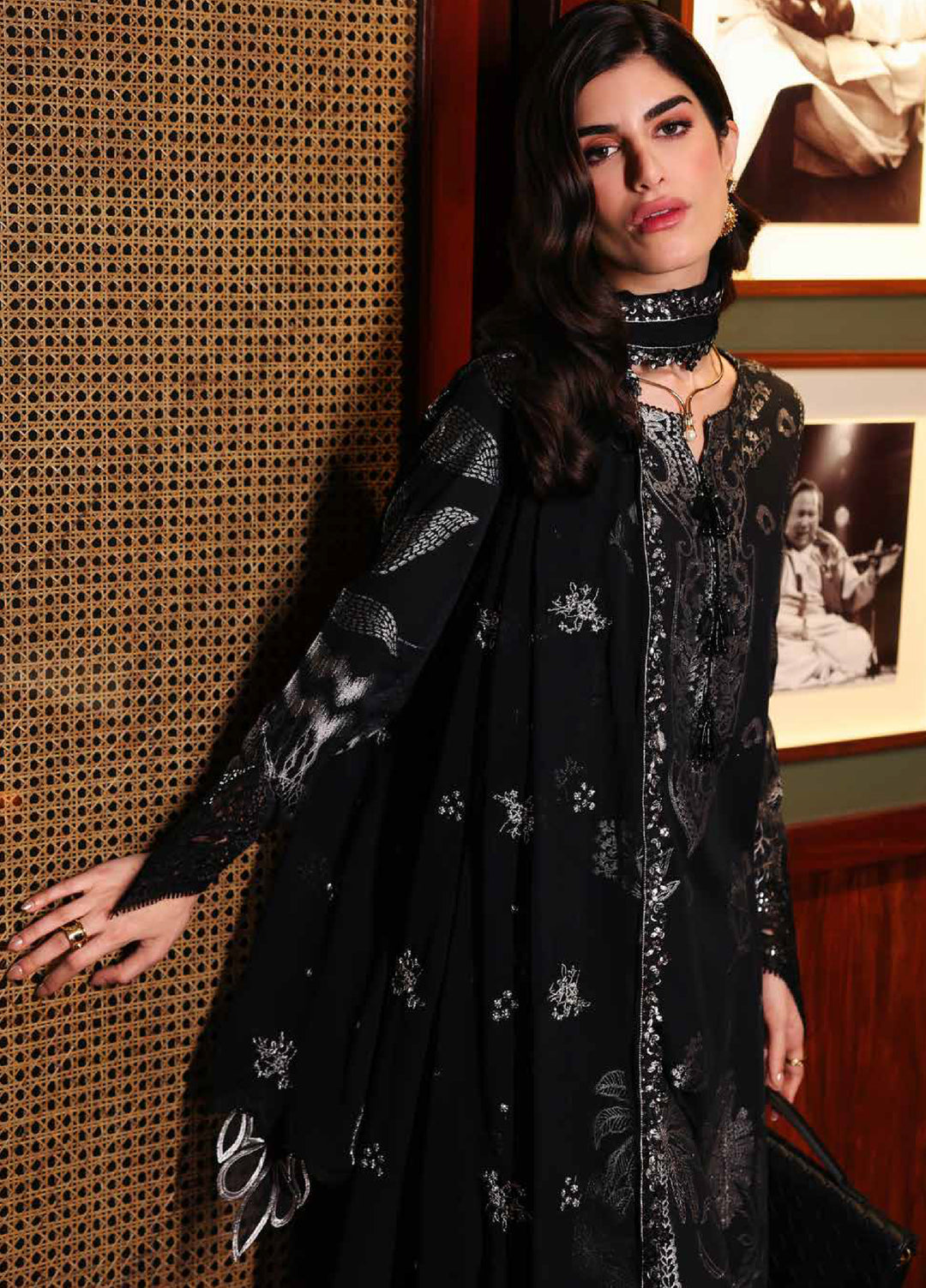 Nureh Exclusive Unstitched Embroidered Lawn Jacquard 3 Piece Suit NU26EU NE-227 - Festive Collection