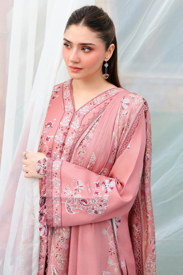 Cross Stitch Unstitched Embroidered Cotton Satin 3 Piece Suit CS26UCS Vintage Aura - Casual Collection