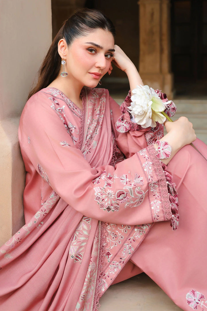 Cross Stitch Unstitched Embroidered Cotton Satin 3 Piece Suit CS26UCS Vintage Aura - Casual Collection