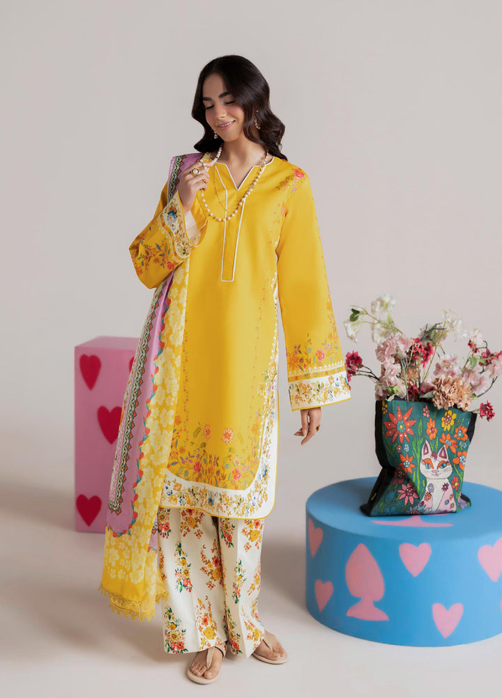 Amal Prints by RajBari Unstitched Printed Lawn 3 Piece Suit RB26UPA D-6 - Summer Collection