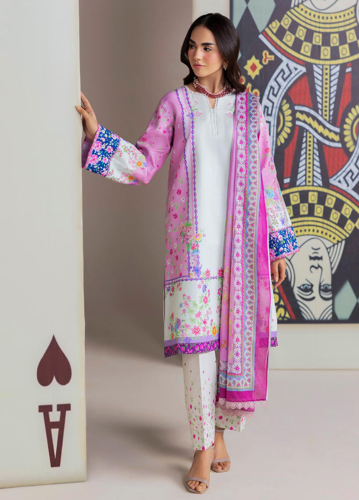 Amal Prints by RajBari Unstitched Printed Lawn 3 Piece Suit RB26UPA D-15 - Summer Collection