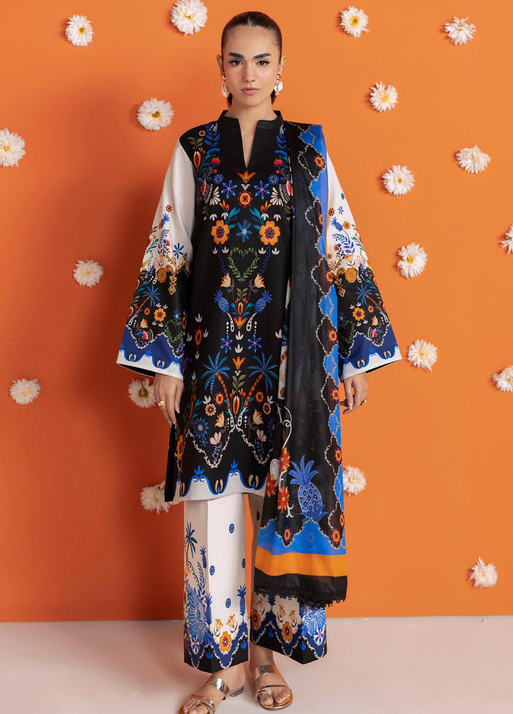 Amal Prints by RajBari Unstitched Printed Lawn 3 Piece Suit RB26UPA D-9 - Summer Collection