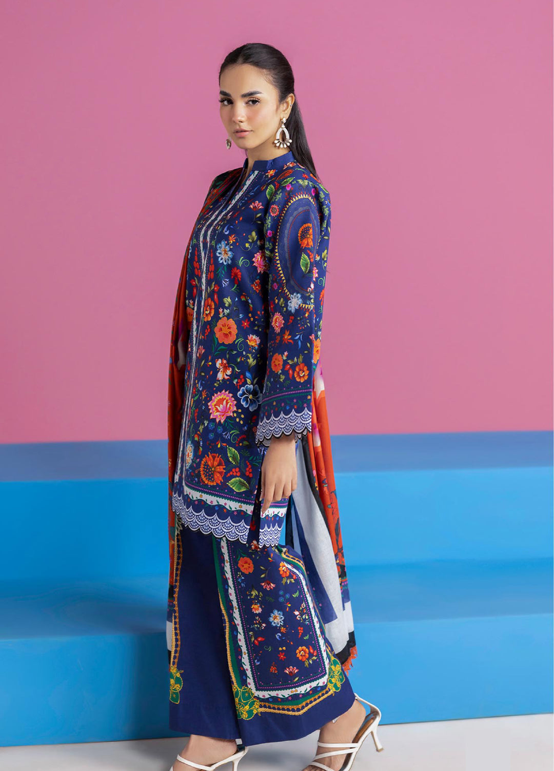 Amal Prints by RajBari Unstitched Printed Lawn 3 Piece Suit RB26UPA D-16 - Summer Collection