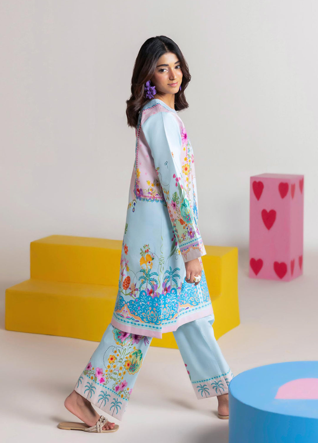 Amal Prints by RajBari Unstitched Printed Lawn 3 Piece Suit RB26UPA D-5 - Summer Collection