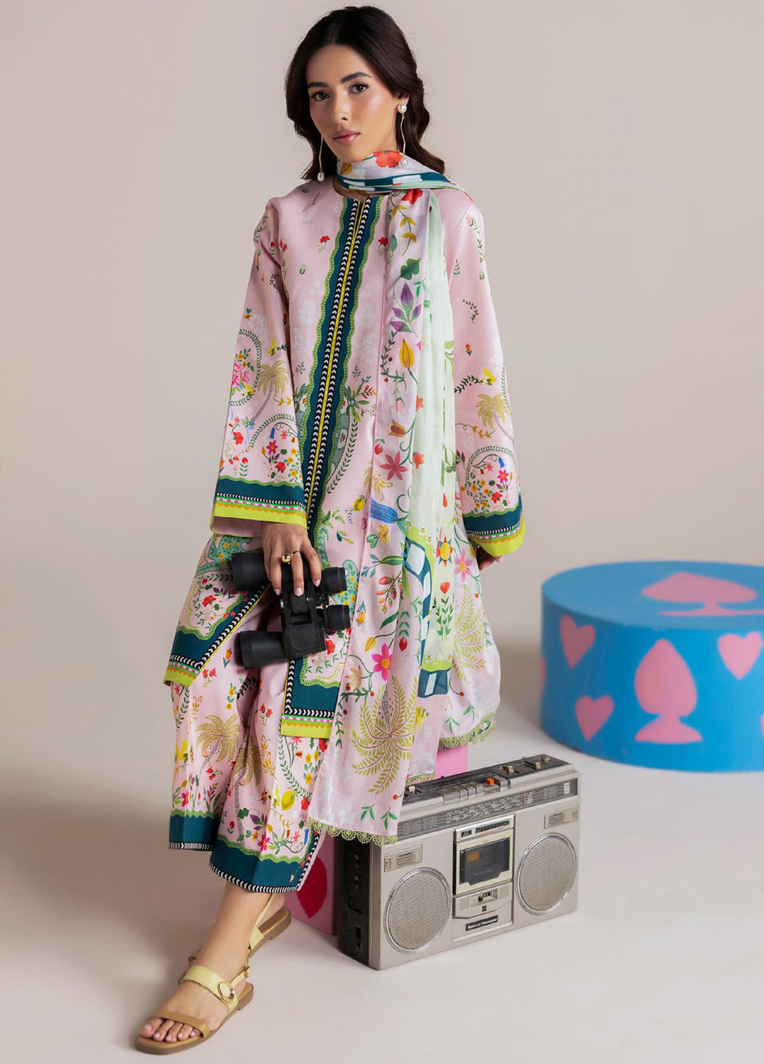 Amal Prints by RajBari Unstitched Printed Lawn 3 Piece Suit RB26UPA D-11 - Summer Collection