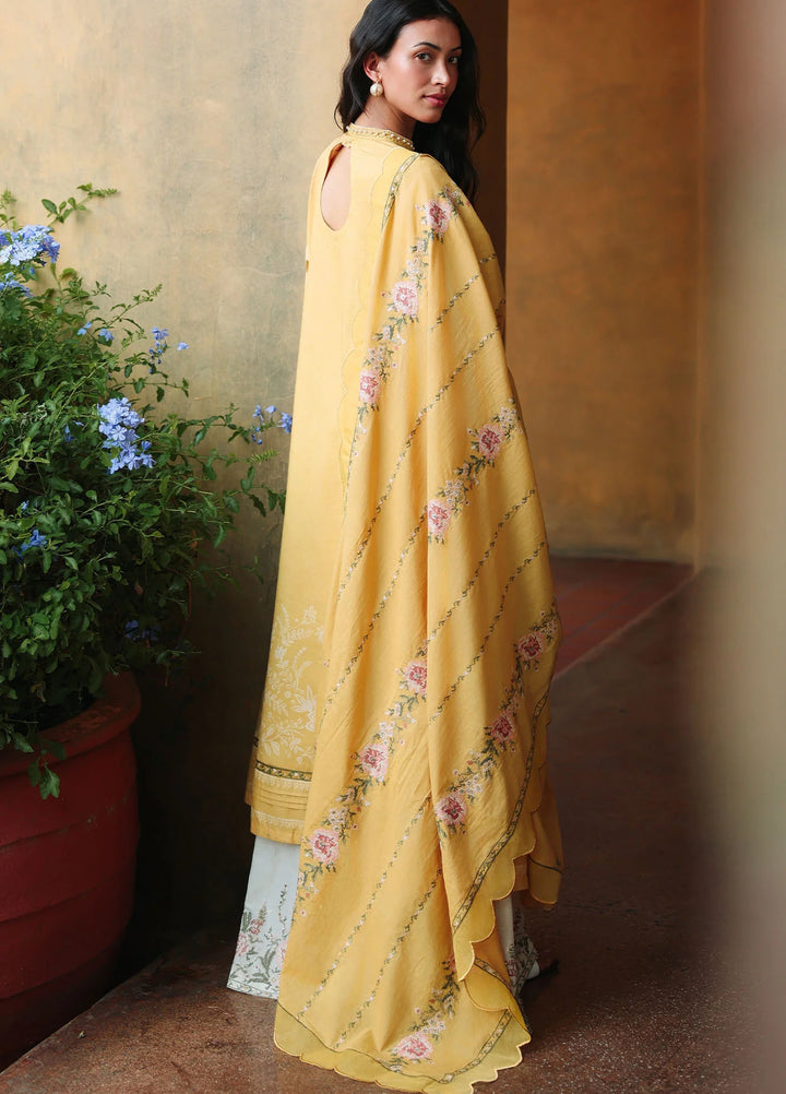 Cross Stitch Unstitched Embroidered Lawn 3 Piece Suit CS26ULE Petal Drapes - Eid Collection
