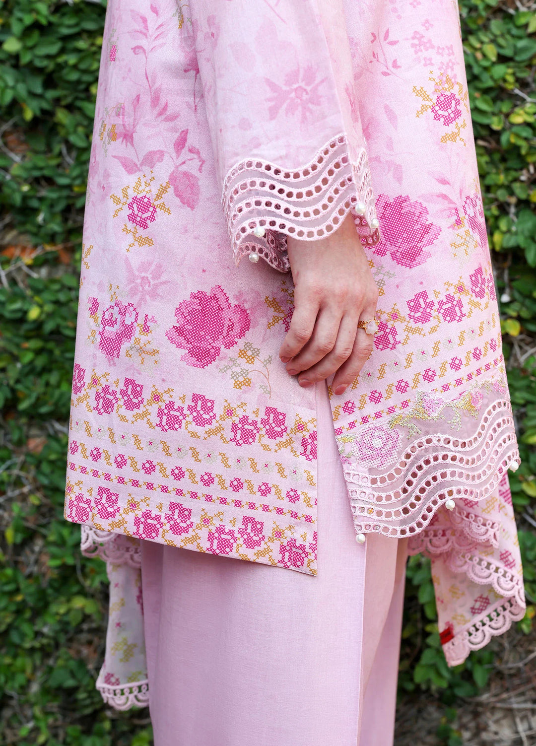 Cross Stitch Unstitched Embroidered Lawn 3 Piece Suit CS26ULE Spring Lilac - Eid Collection