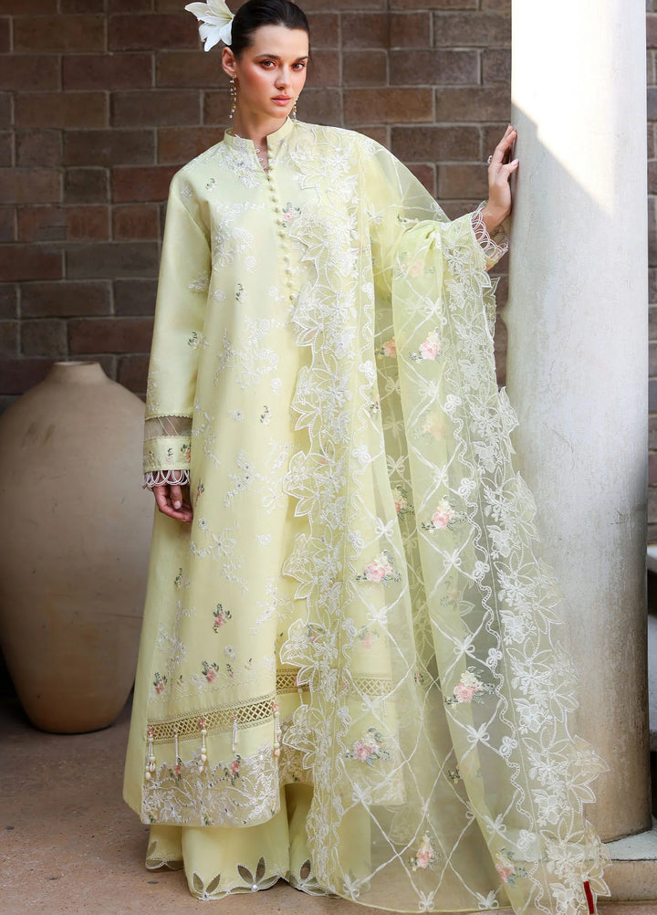 Cross Stitch Unstitched Embroidered Lawn 3 Piece Suit CS26ULE Citrus Lace - Eid Collection