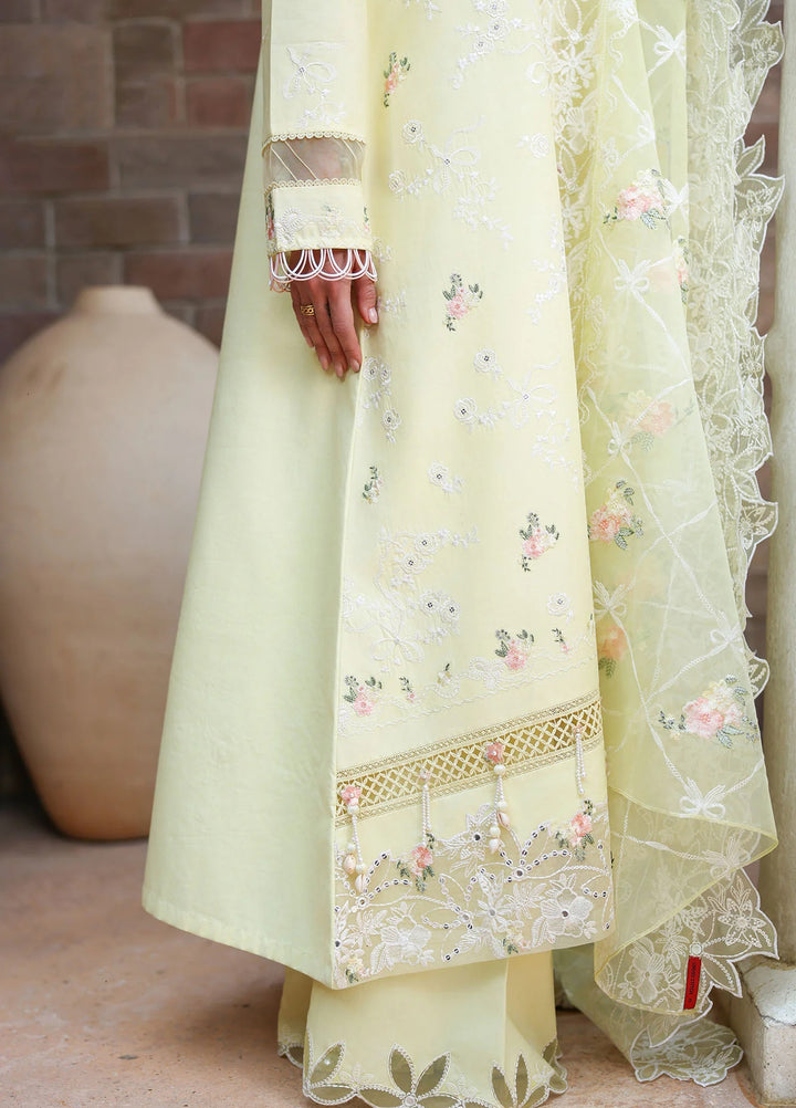Cross Stitch Unstitched Embroidered Lawn 3 Piece Suit CS26ULE Citrus Lace - Eid Collection