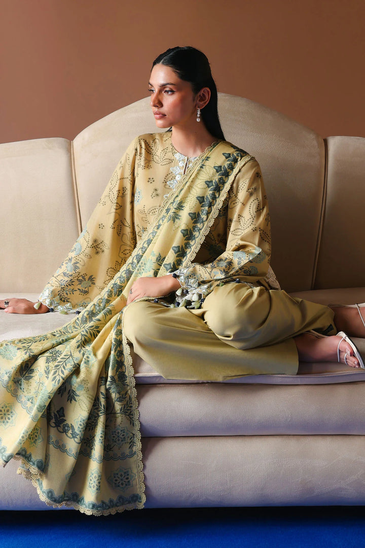 Cross Stitch Unstitched Embroidered Cotton Satin 3 Piece Suit CS26UCS Blooming Bliss - Casual Collection
