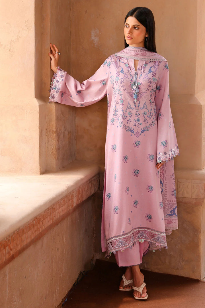 Cross Stitch Unstitched Embroidered Cotton Satin 3 Piece Suit CS26UCS Lilac Sky - Casual Collection