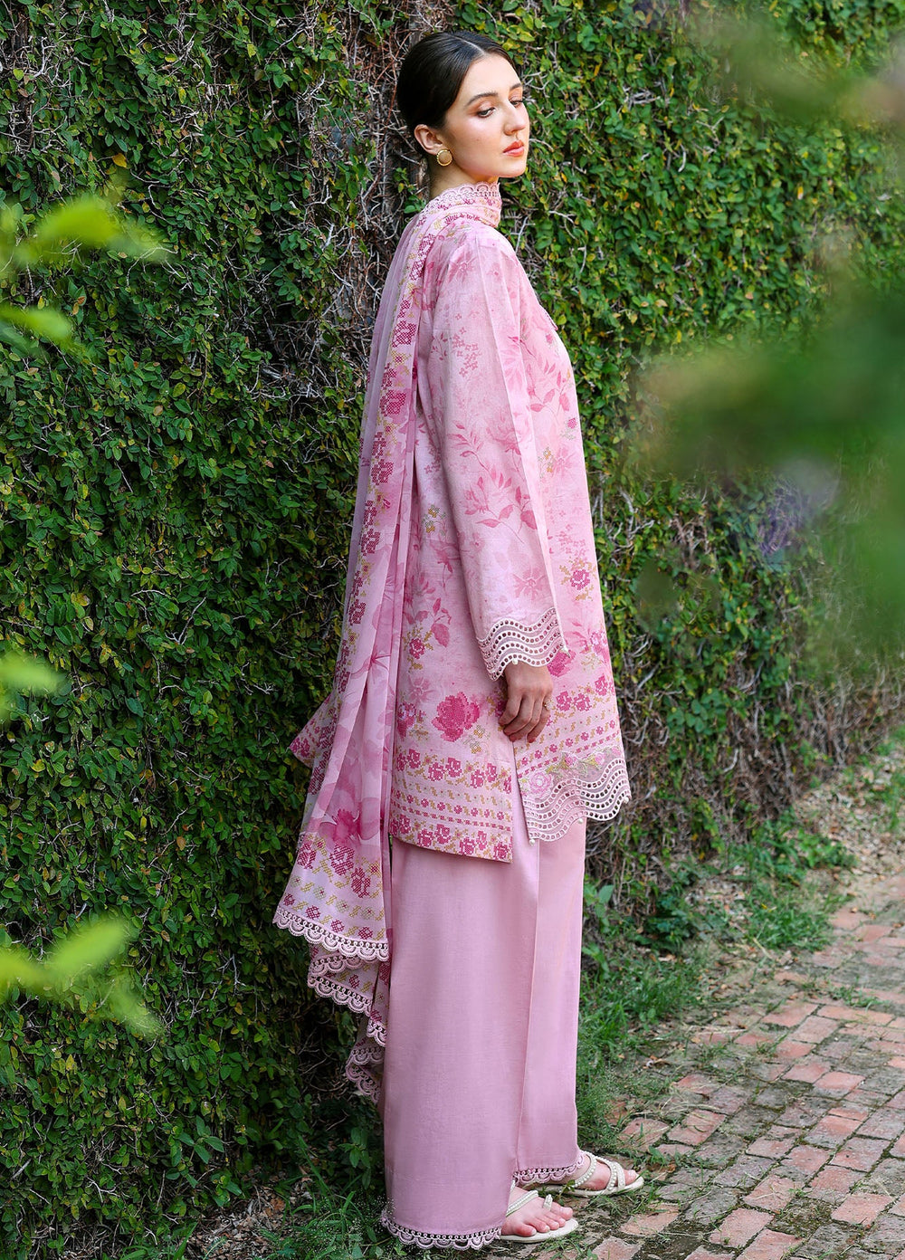 Cross Stitch Unstitched Embroidered Lawn 3 Piece Suit CS26ULE Spring Lilac - Eid Collection