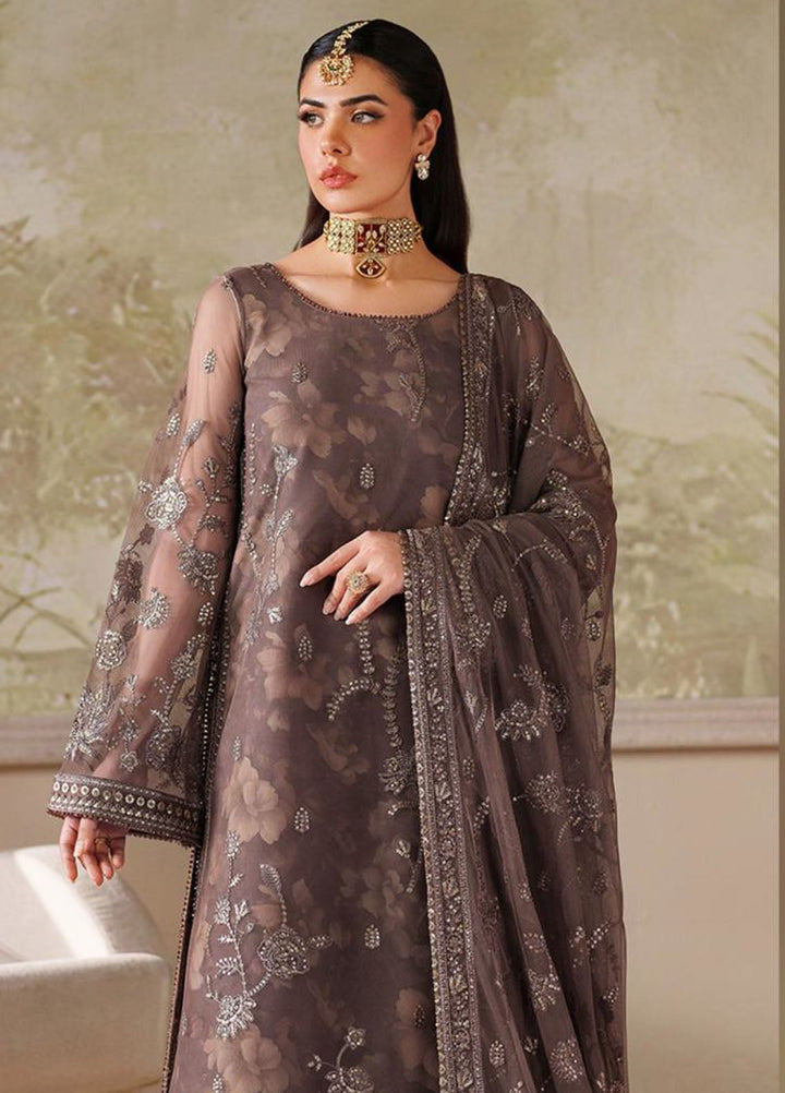 Zarif Embroidered Net Suits Unstitched 3 Piece ZR25UF ZRF-ZPЕ-08 Маhveer - Formals Collection