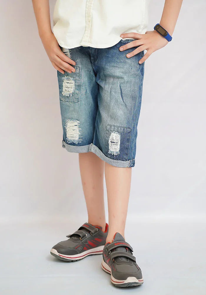 Ochre RTW Solids Denim Shorts Boys 1 Piece OBB-23 - Summer Collection