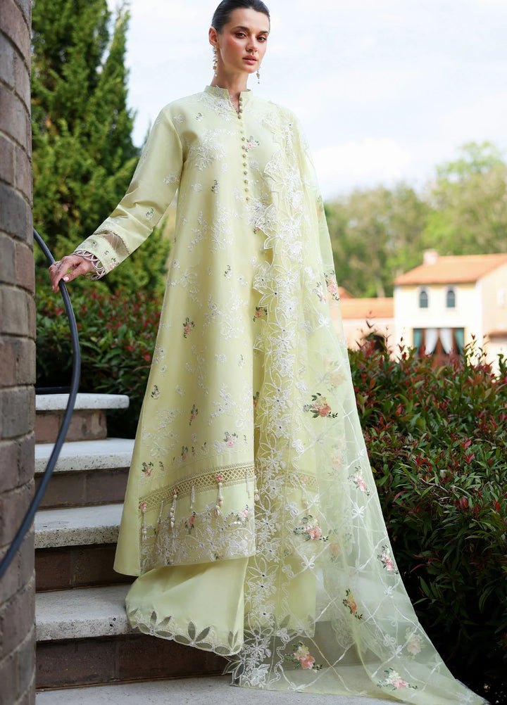 Cross Stitch Unstitched Embroidered Lawn 3 Piece Suit CS26ULE Citrus Lace - Eid Collection