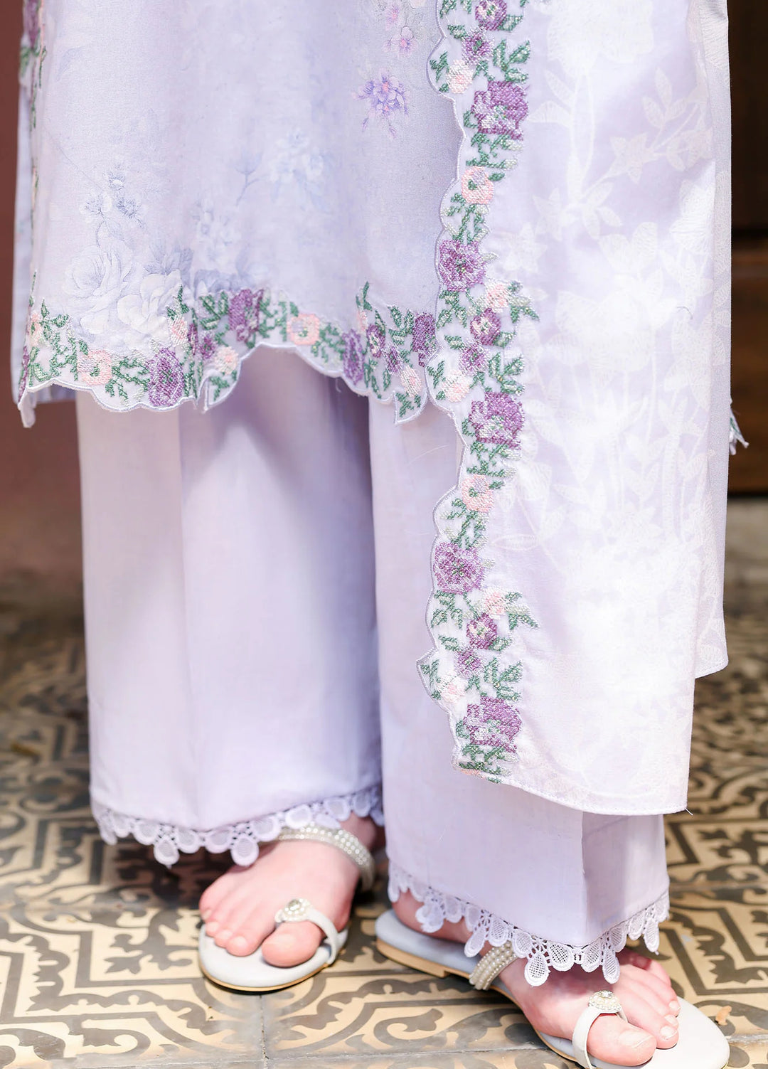 Cross Stitch Unstitched Embroidered Lawn 3 Piece Suit CS26ULE Crystal Glaze - Eid Collection