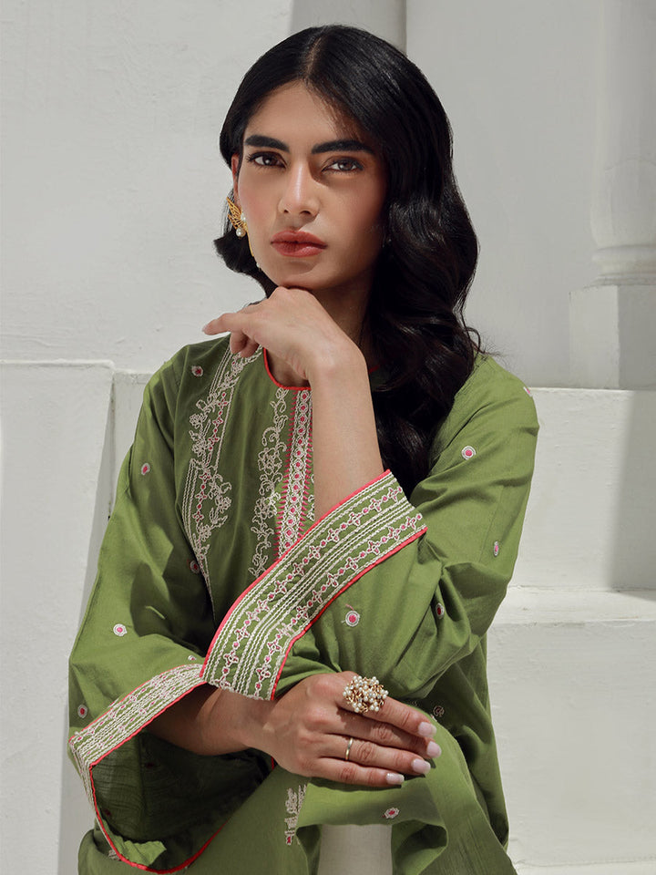 Salitex Women Embroidered 1 Piece Slub Shirt WRTKBA24AL142 - Summer Collection