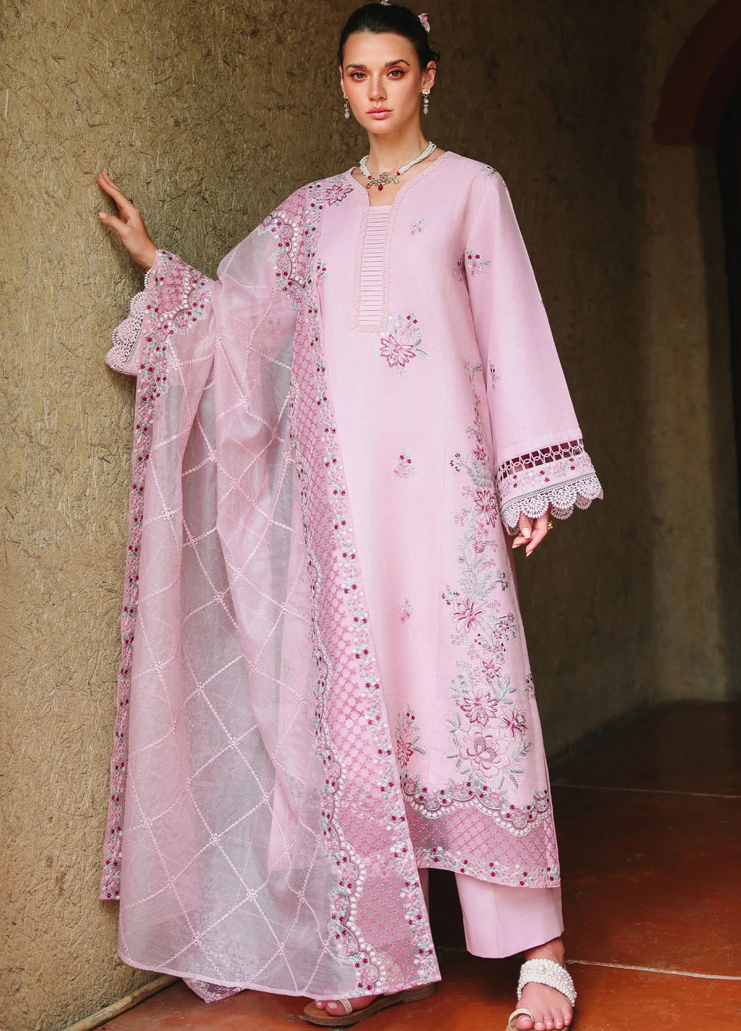 Cross Stitch Unstitched Embroidered Lawn 3 Piece Suit CS26ULE Lavender Luxe - Eid Collection