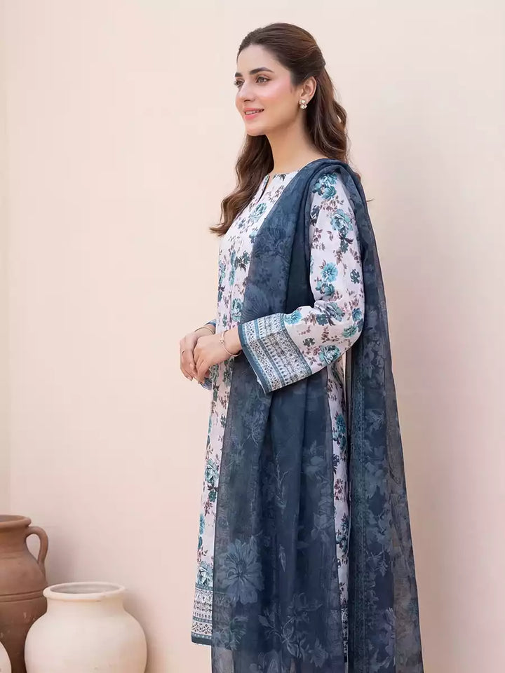 3PC Unstitched Printed Lawn Suit (SSW6U3P410)