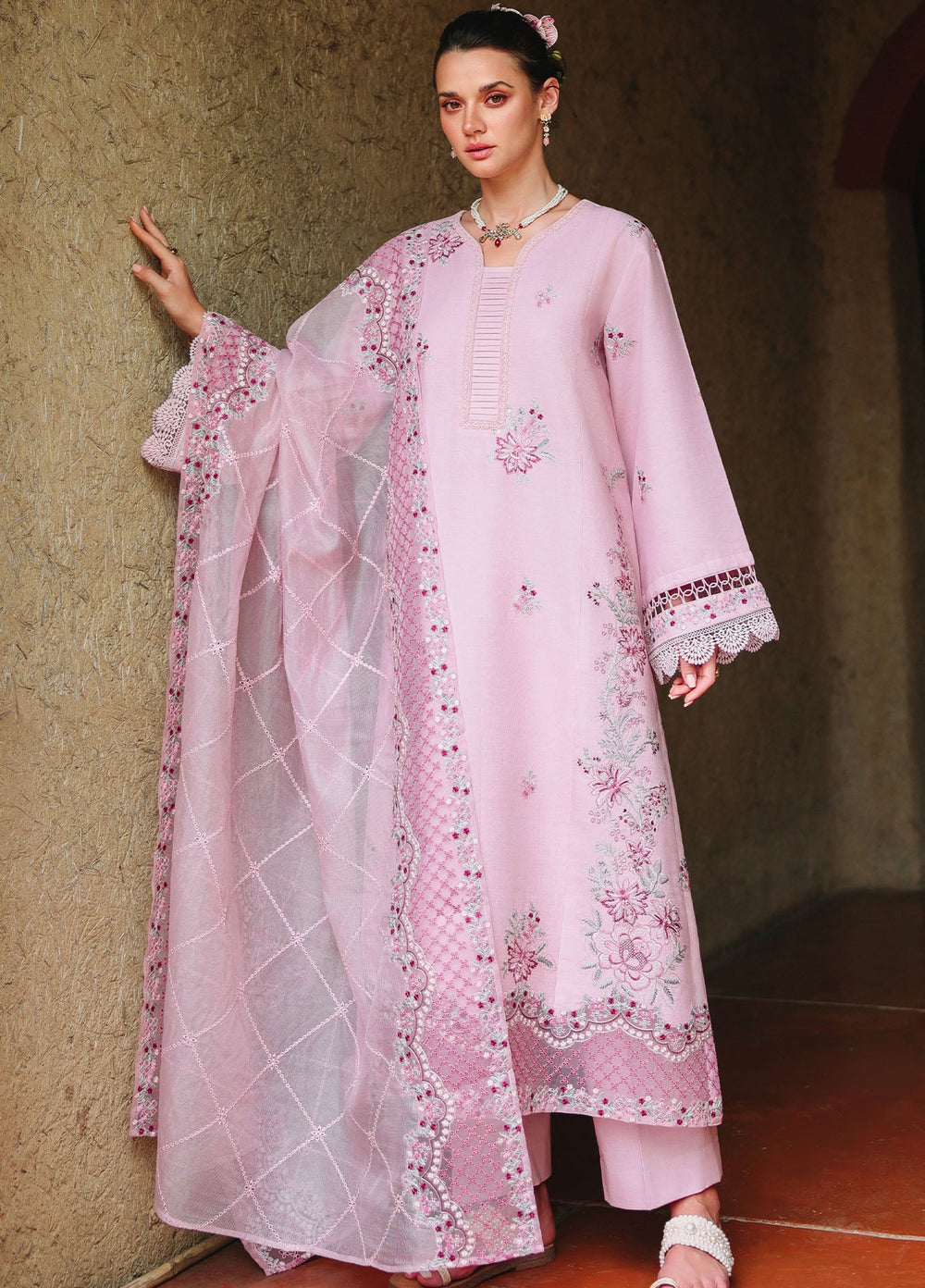 Cross Stitch Unstitched Embroidered Lawn 3 Piece Suit CS26ULE Lavender Luxe - Eid Collection