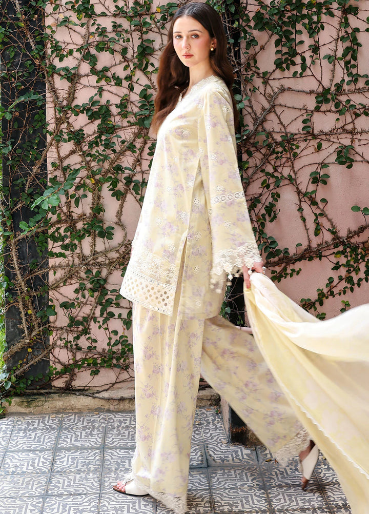 Cross Stitch Unstitched Embroidered Lawn 3 Piece Suit CS26ULE Orchid Flare - Eid Collection