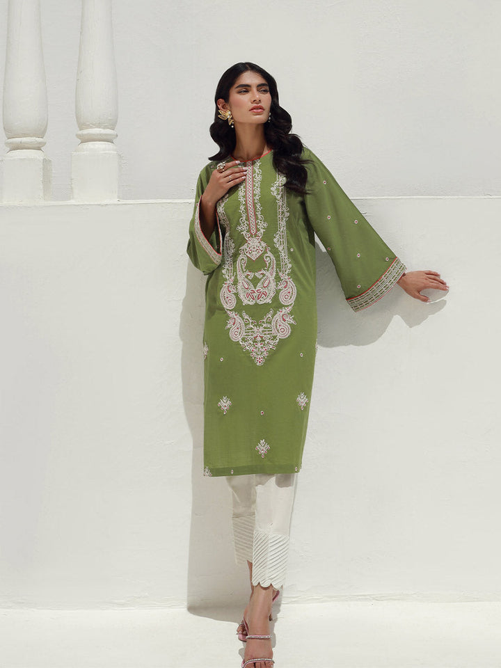 Salitex Women Embroidered 1 Piece Slub Shirt WRTKBA24AL142 - Summer Collection