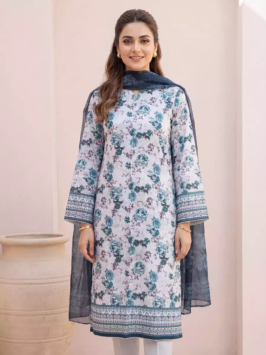 3PC Unstitched Printed Lawn Suit (SSW6U3P410)