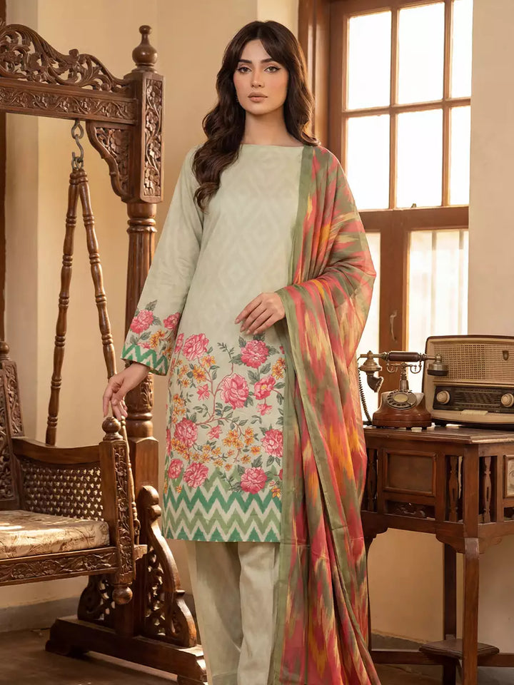 Salitex Unstitched Printed Lawn Silk 3 Piece Suit SUNS7ASI376 - Casual Collection