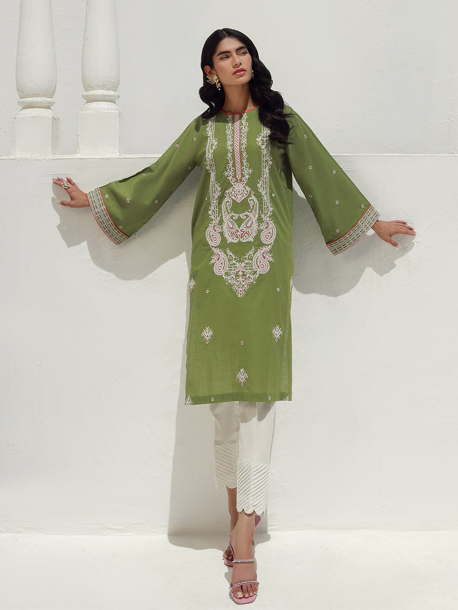 Salitex Women Embroidered 1 Piece Slub Shirt WRTKBA24AL142 - Summer Collection