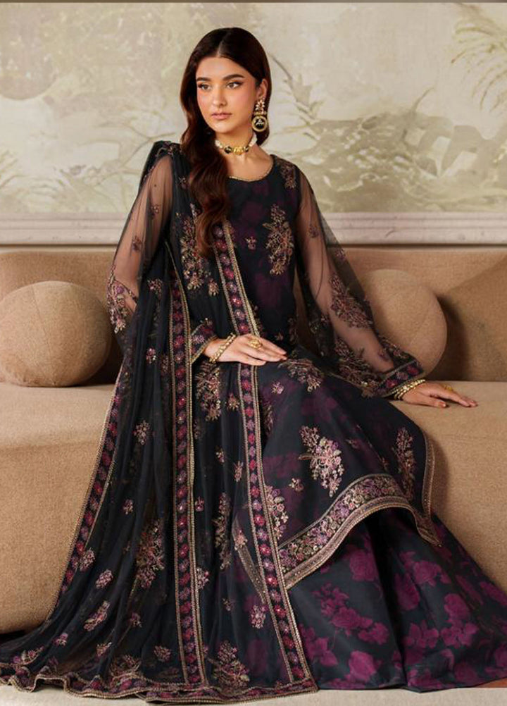 Zarif Embroidered Net Suits Unstitched 3 Piece ZR25UF ZRF-ZPE-05 Ashaal - Formals Collection