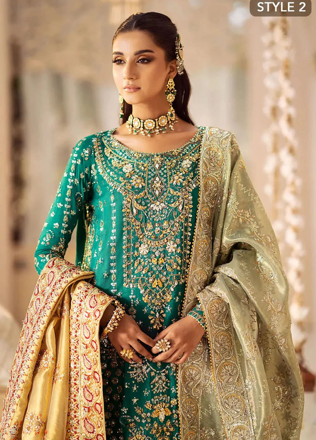 Aik Atelier Embroidered Silk Suits Unstitched 3 Piece AIK25EF Vl2 Look 09 - Formals Collection