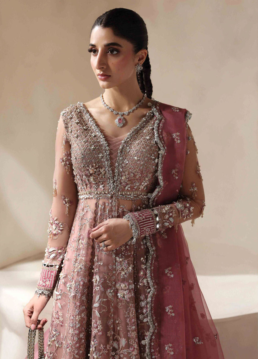 Lilianne by Republic Womenswear Embroidered Organza Suits Unstitched 3 Piece RW25LW D-05 Juliane - Wedding Collection