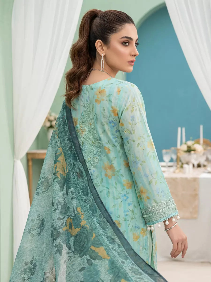 Salitex Women Unstitched Embroidered Lawn 3 Piece Suit SUNS8FS220 - Casual Collection