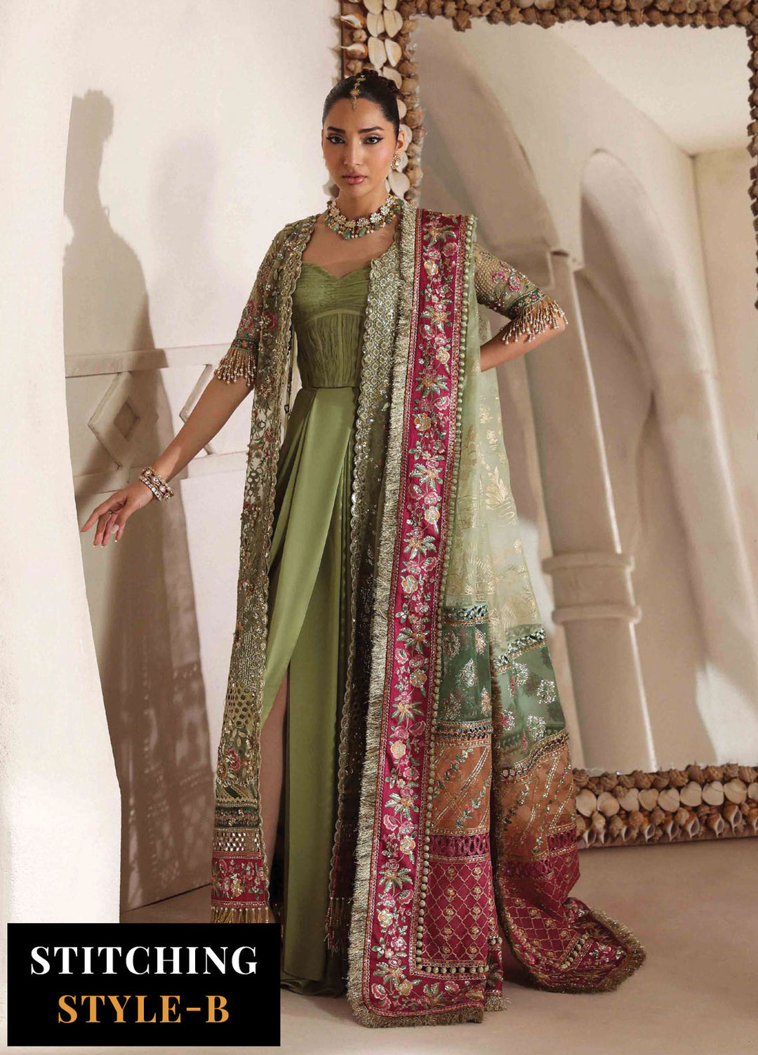 Lilianne by Republic Womenswear Embroidered Organza Suits Unstitched 3 Piece RW25LW D-02 Eliane - Wedding Collection