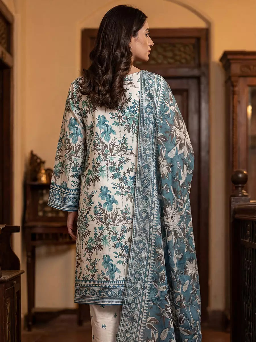 Salitex Unstitched Printed Lawn Silk 3 Piece Suit SUNS7ASI370 - Casual Collection