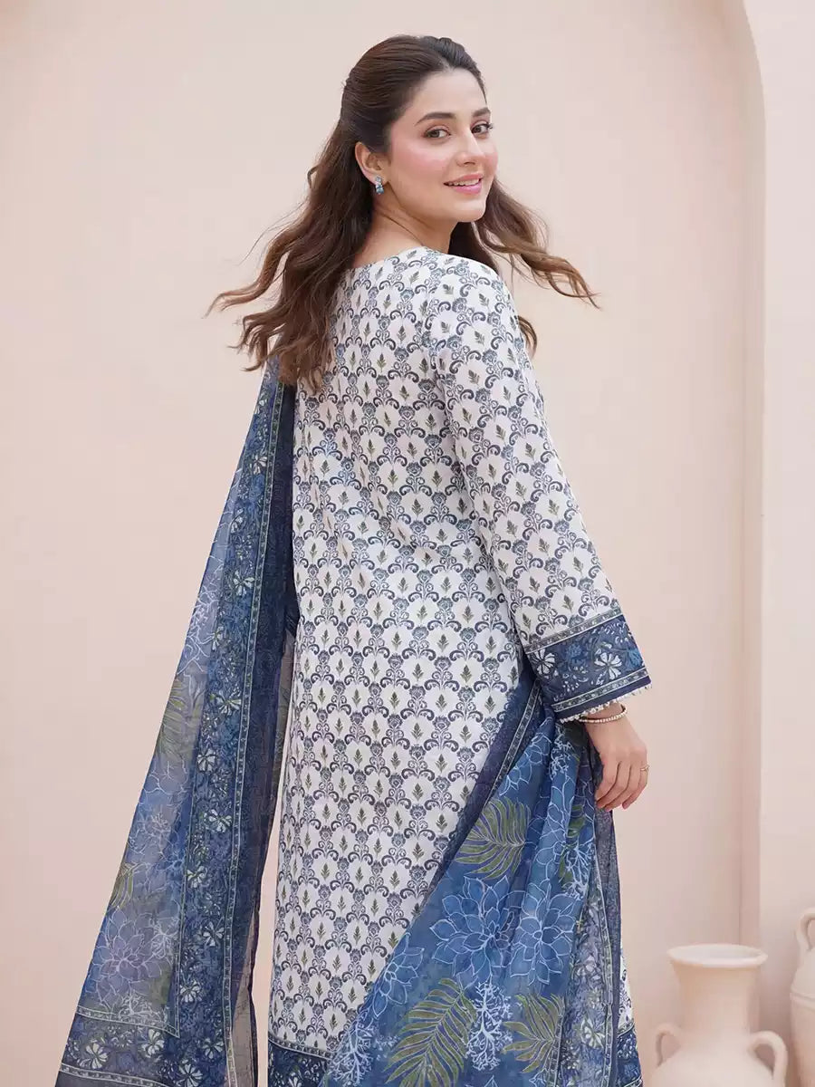 Salitex Women Unstitched Printed Lawn 3 Piece Suit SSW6U3P408 - Casual Collection