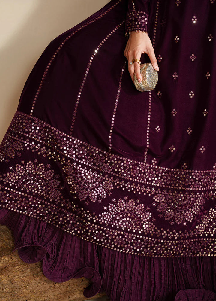 Velvet Vogue by Jazmin Embroidered Velvet Suits Unstitched 3 Piece JZ25VV VVF D-01 - Formals Collection