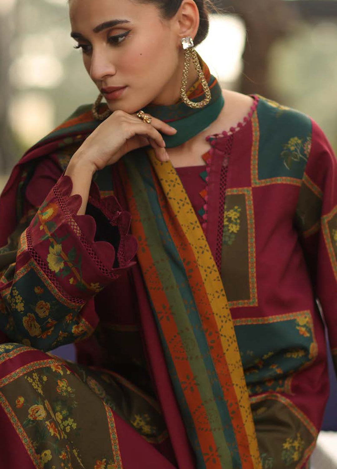 C Prints by Charizma Printed Linen Suits Unstitched 3 Piece CZ25CW CPW5-10 - Winter Collection