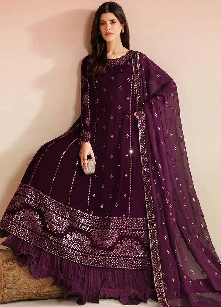 Velvet Vogue by Jazmin Embroidered Velvet Suits Unstitched 3 Piece JZ25VV VVF D-01 - Formals Collection