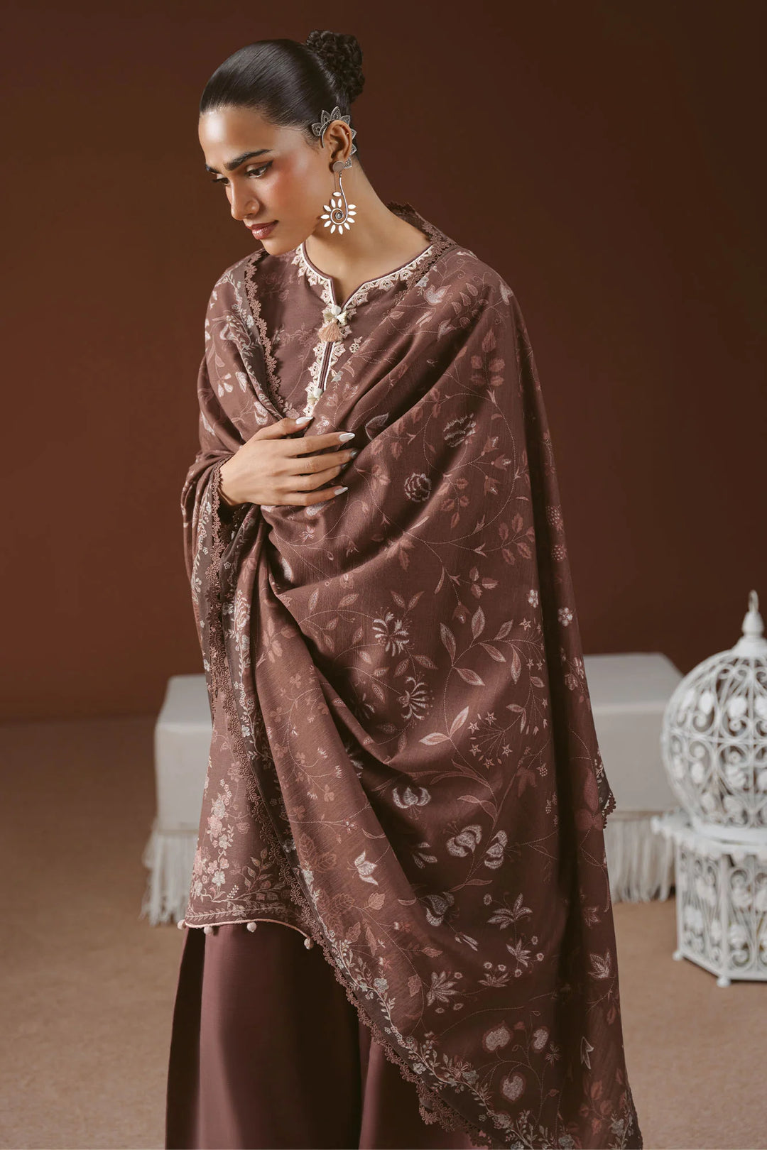 Cross Stitch Unstitched Printed Khaddar 3 Piece Suit CS26UW Shadow Tale - Winter Collection
