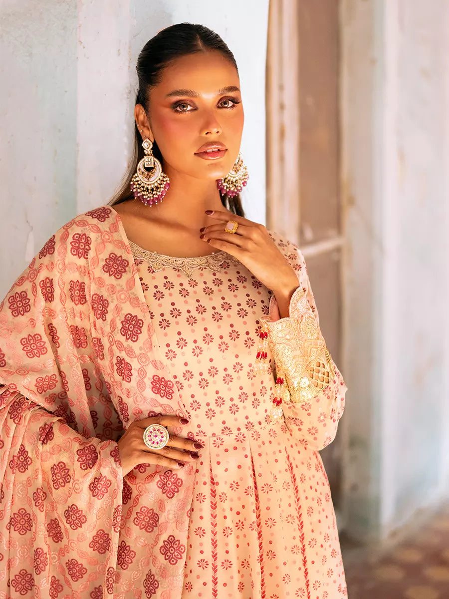 Salitex Unstitched Embroidered Chiffon 3 Piece Suit SUNW7JI114UT - Eid Collection