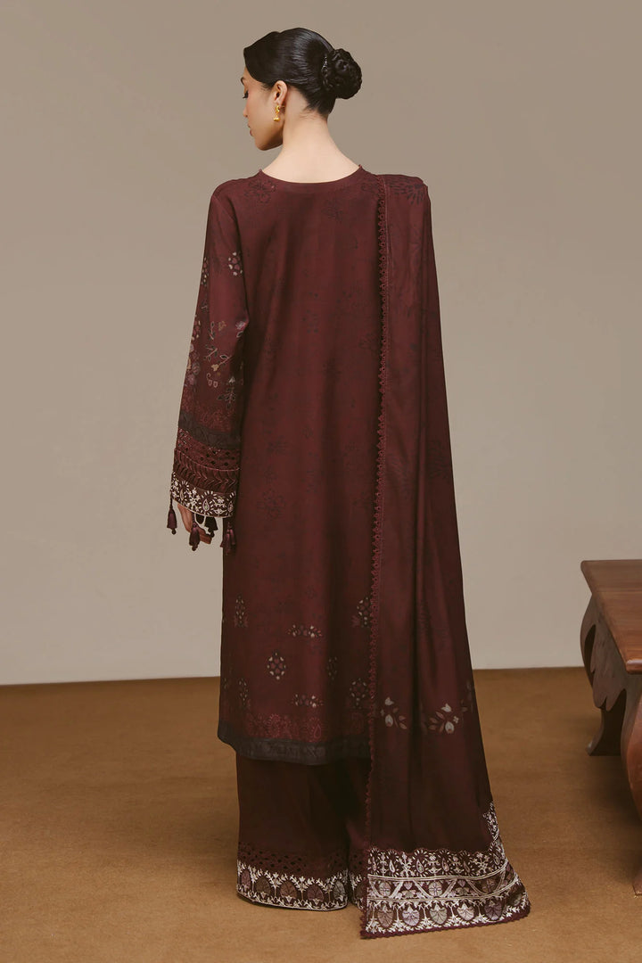 Cross Stitch Unstitched Printed Marina 3 Piece Suit CS26UW Tera Threads - Winter Collection