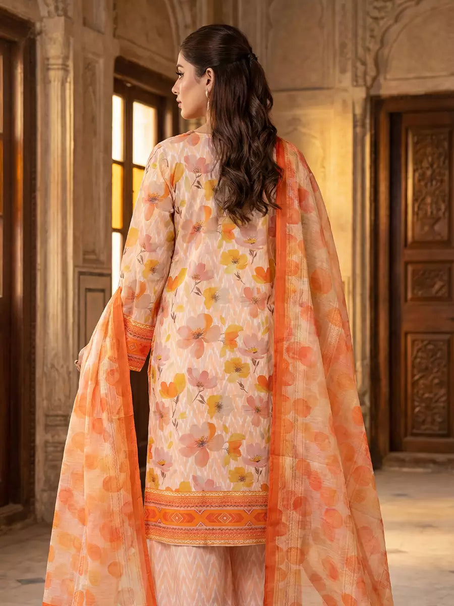 Salitex Unstitched Printed Lawn Silk 3 Piece Suit SUNS7ASI363 - Casual Collection