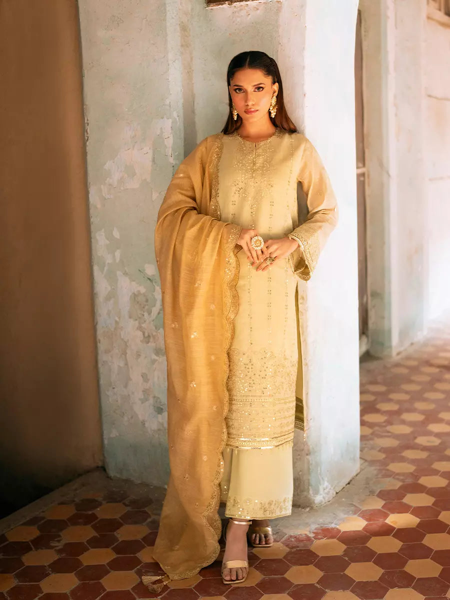 Salitex Unstitched Embroidered Yarn Dyed 3 Piece Suit SUNW7JI107UT - Eid Collection