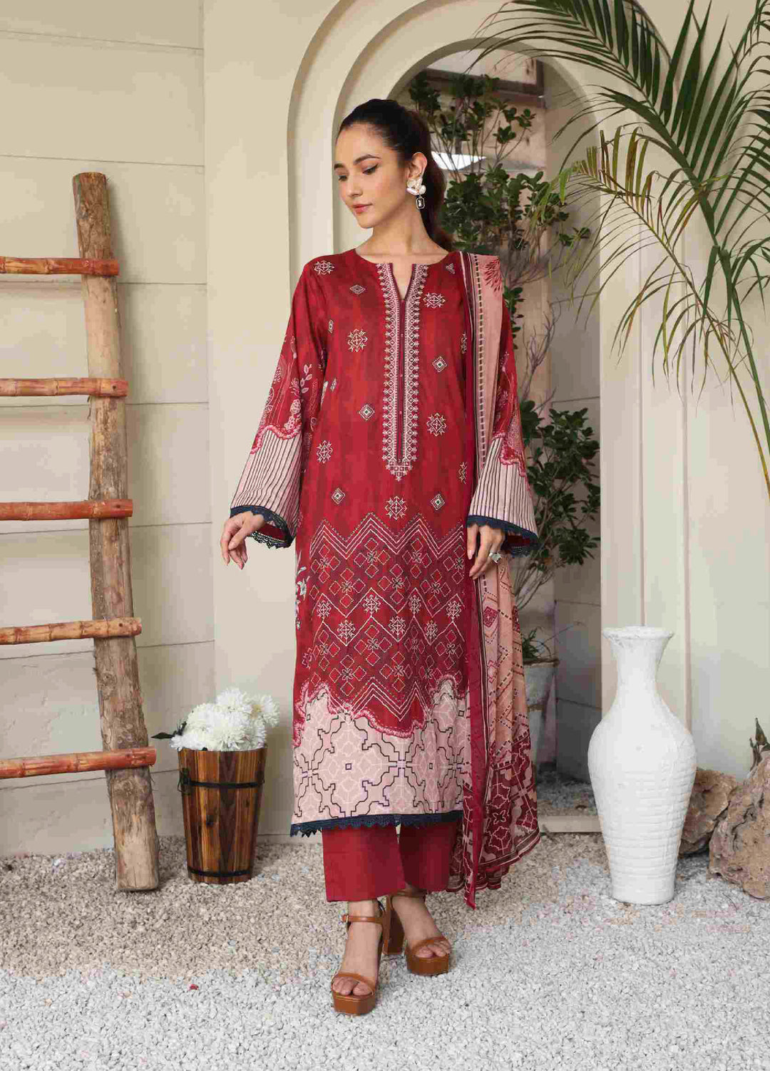 Kotor by Rashid Textiles Unstitched Embroidered Lawn 3 Piece Suit RT26ULK 9133 - Casual Collection