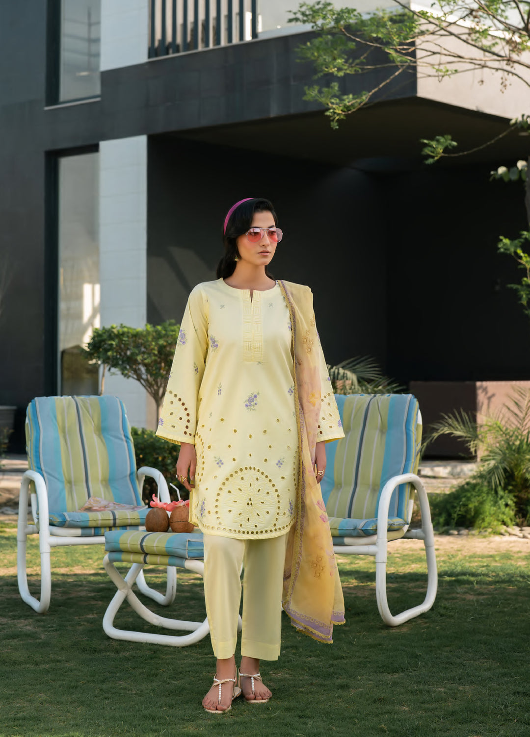 Ekiya by Rashid Textiles Unstitched Embroidered Lawn 3 Piece Suit RT26ULE 3761 - Casual Collection